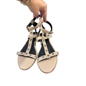 Rebecca Minkoff Studded Gladiator Sandals Nude Beige Women’s Size 7.5M